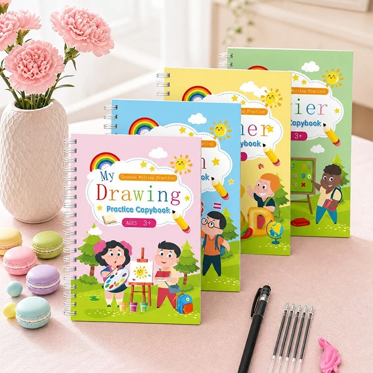 Magic Grooved Writing Practice Set 4-Book Book