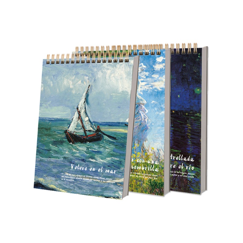 Βιβλίο σκίτσων εξωφύλλου ζωγραφικής Monet
